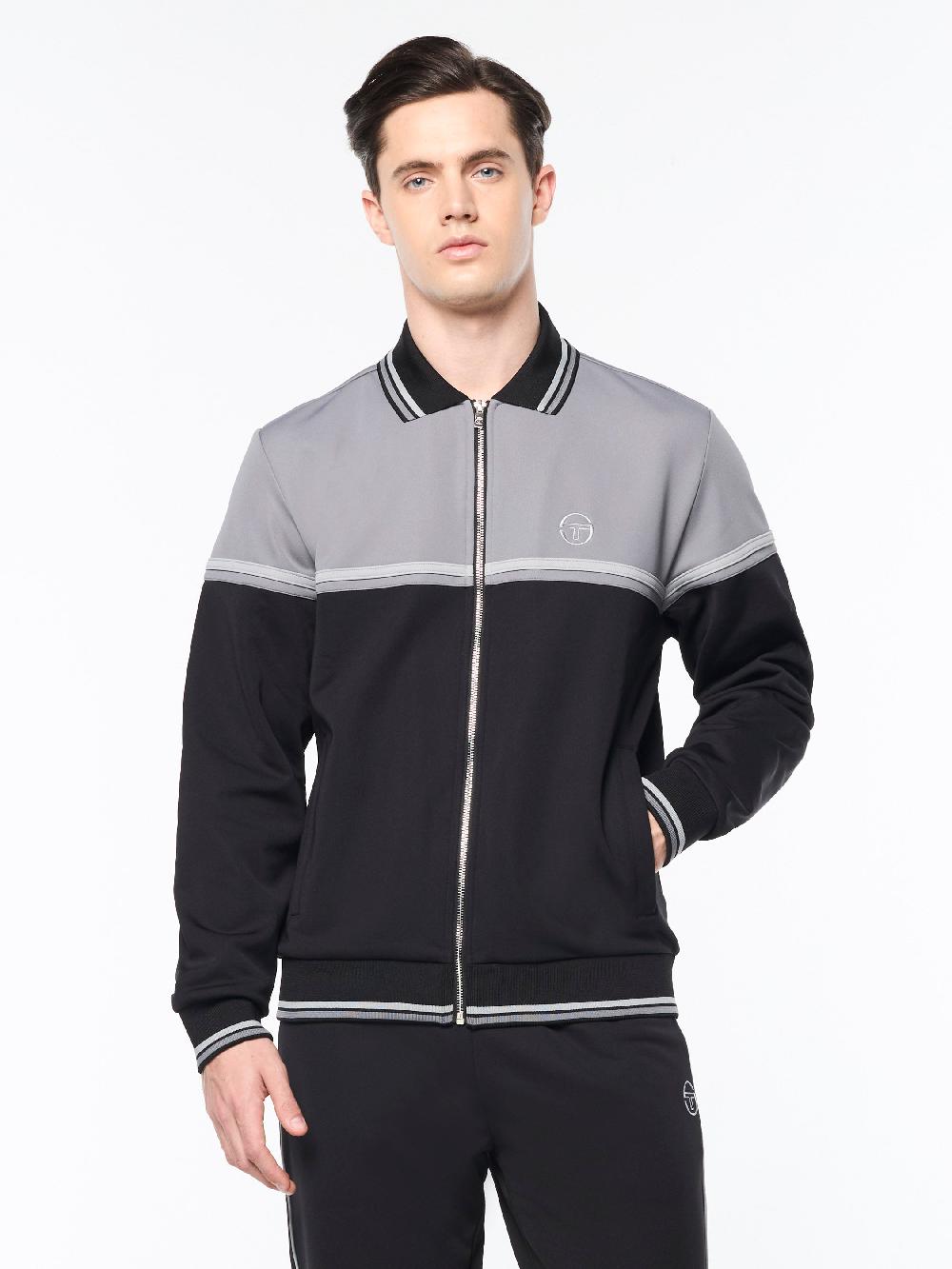 Egonlab X Sergio Tacchini Olmi Track Jacket- Black Beauty