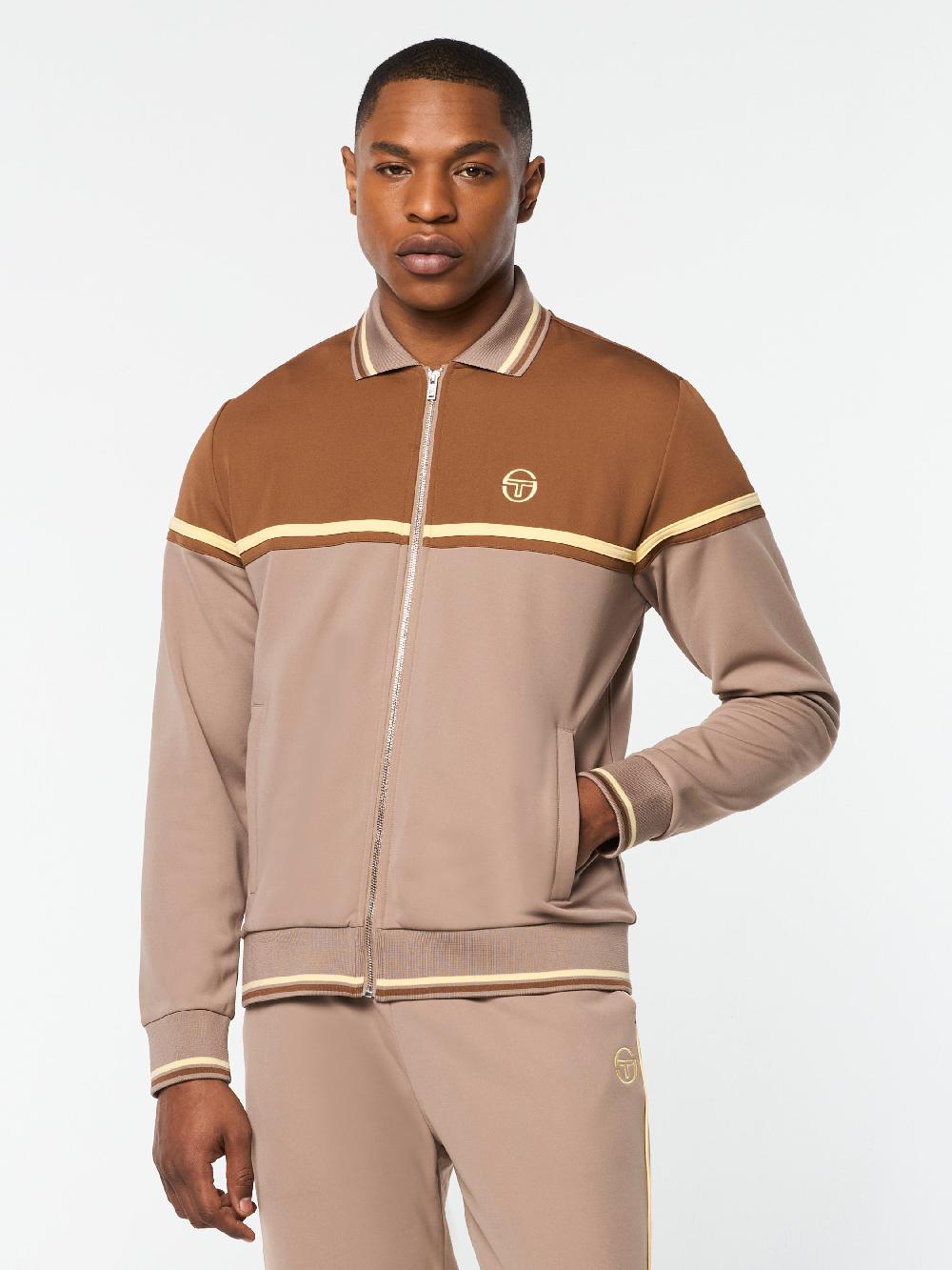 Egonlab X Sergio Tacchini Olmi Track Jacket- Taupe Grey