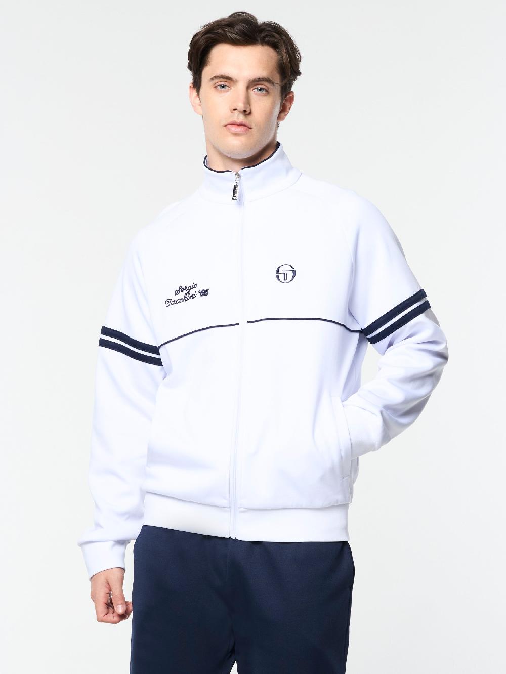 Egonlab X Sergio Tacchini Orion Davis Track Jacket- White/ Maritime Blue