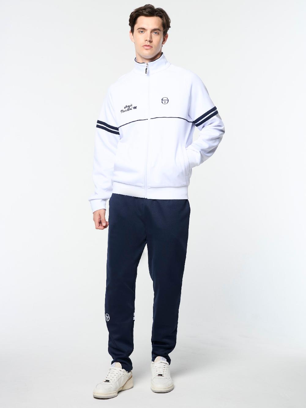Egonlab X Sergio Tacchini Orion Davis Track Jacket- White/ Maritime Blue