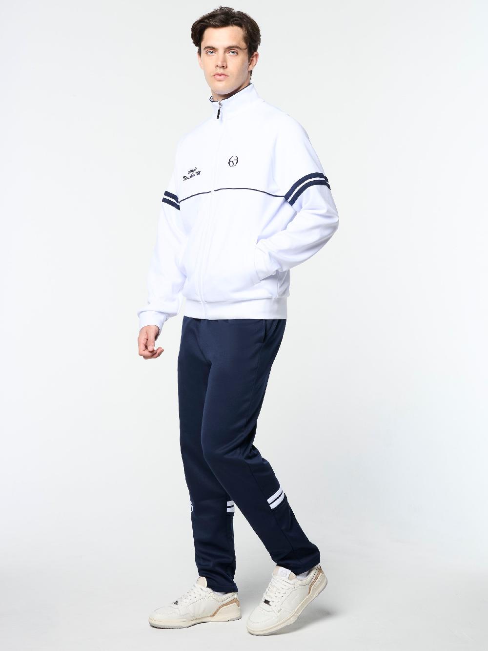 Egonlab X Sergio Tacchini Orion Davis Track Jacket- White/ Maritime Blue