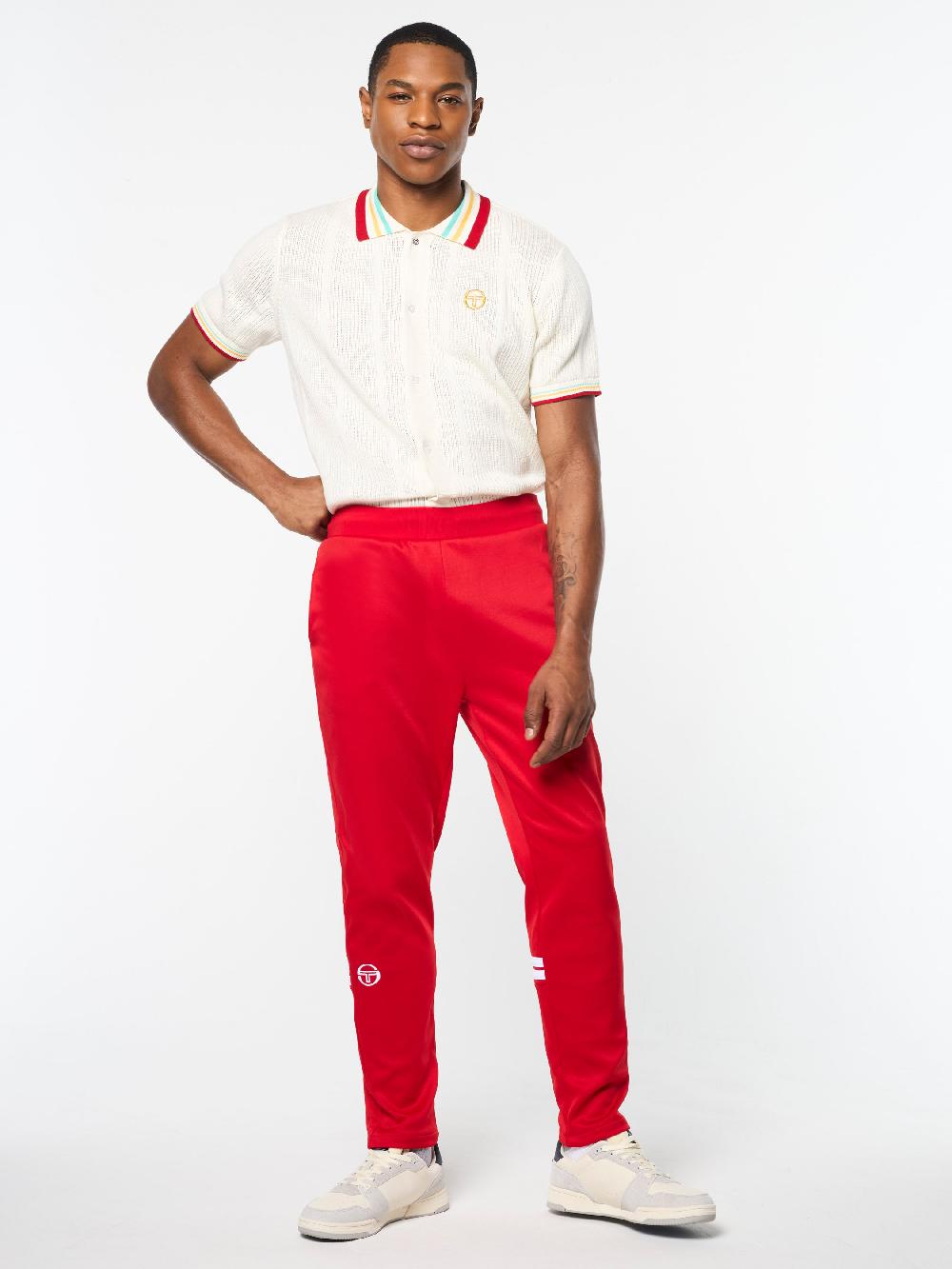 Egonlab X Sergio Tacchini Orion Track Pant- Adrenaline Rush/ White