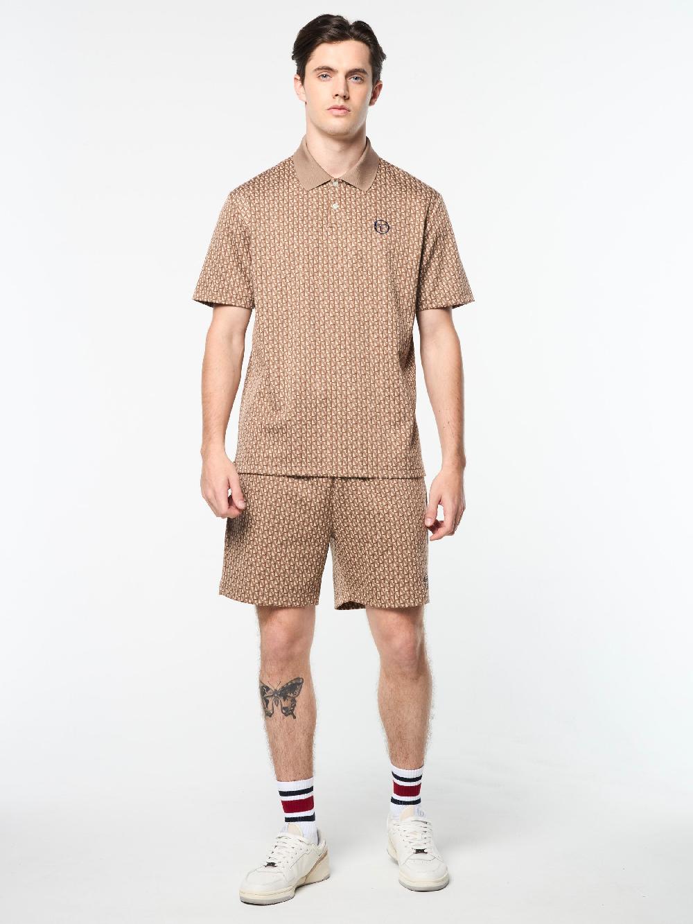 Egonlab X Sergio Tacchini Paolo Knit Polo- Taupe Grey