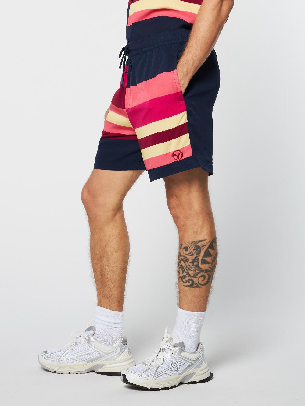 Egonlab X Sergio Tacchini Pennellata Short- Maritime Blue/ Multi