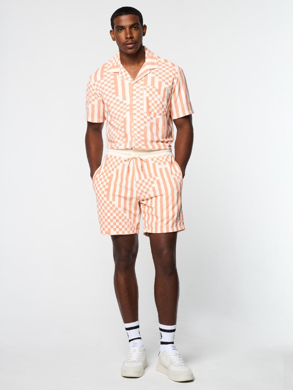 Egonlab X Sergio Tacchini Piastrella Terry Cabana Short- Canyon Sunset