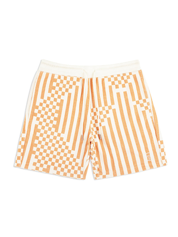 egonlab x sergio tacchini Piastrella Terry Cabana Short- Canyon Sunset