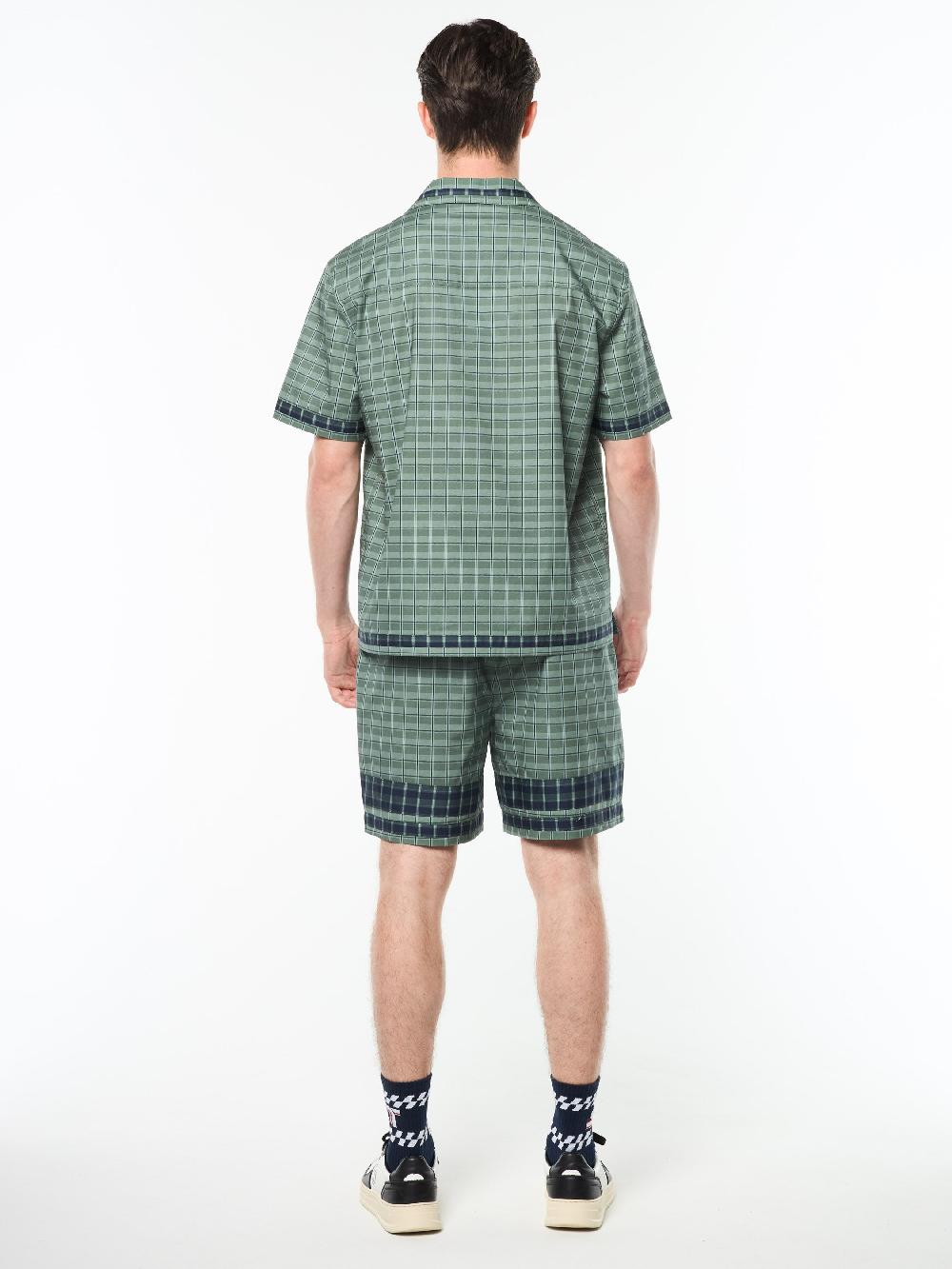 Egonlab X Sergio Tacchini Quadretto Cabana Shirt- Duck Green