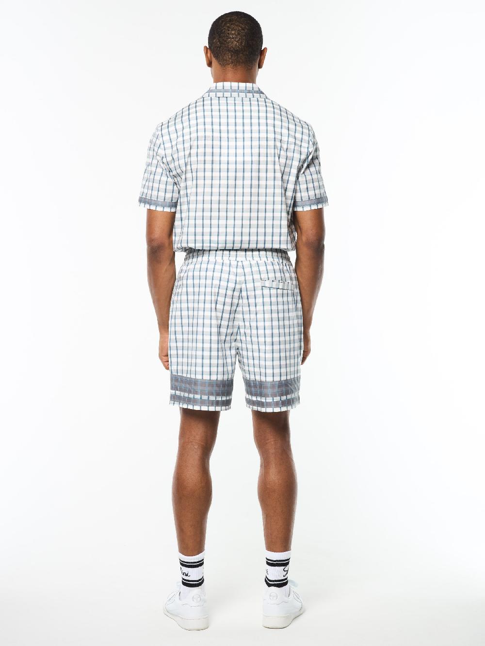 Egonlab X Sergio Tacchini Quadretto Cabana Short- Brilliant White