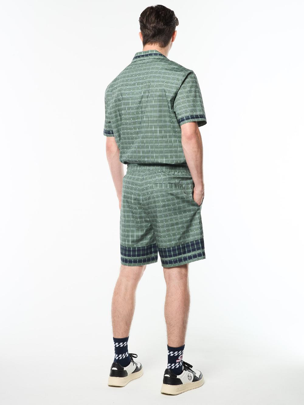 Egonlab X Sergio Tacchini Quadretto Cabana Short- Duck Green