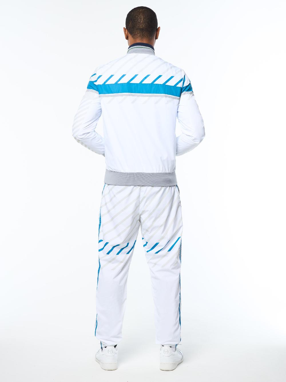 egonlab X Sergio Tacchini Quadretto Track Jacket- Brilliant White