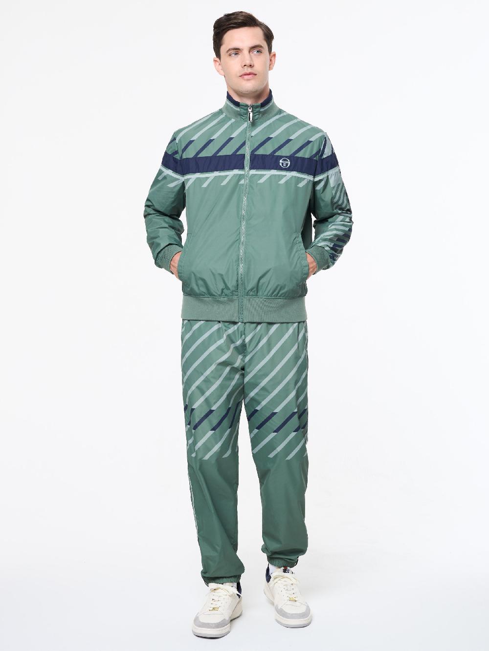 Egonlab X Sergio Tacchini Quadretto Track Jacket- Duck Green