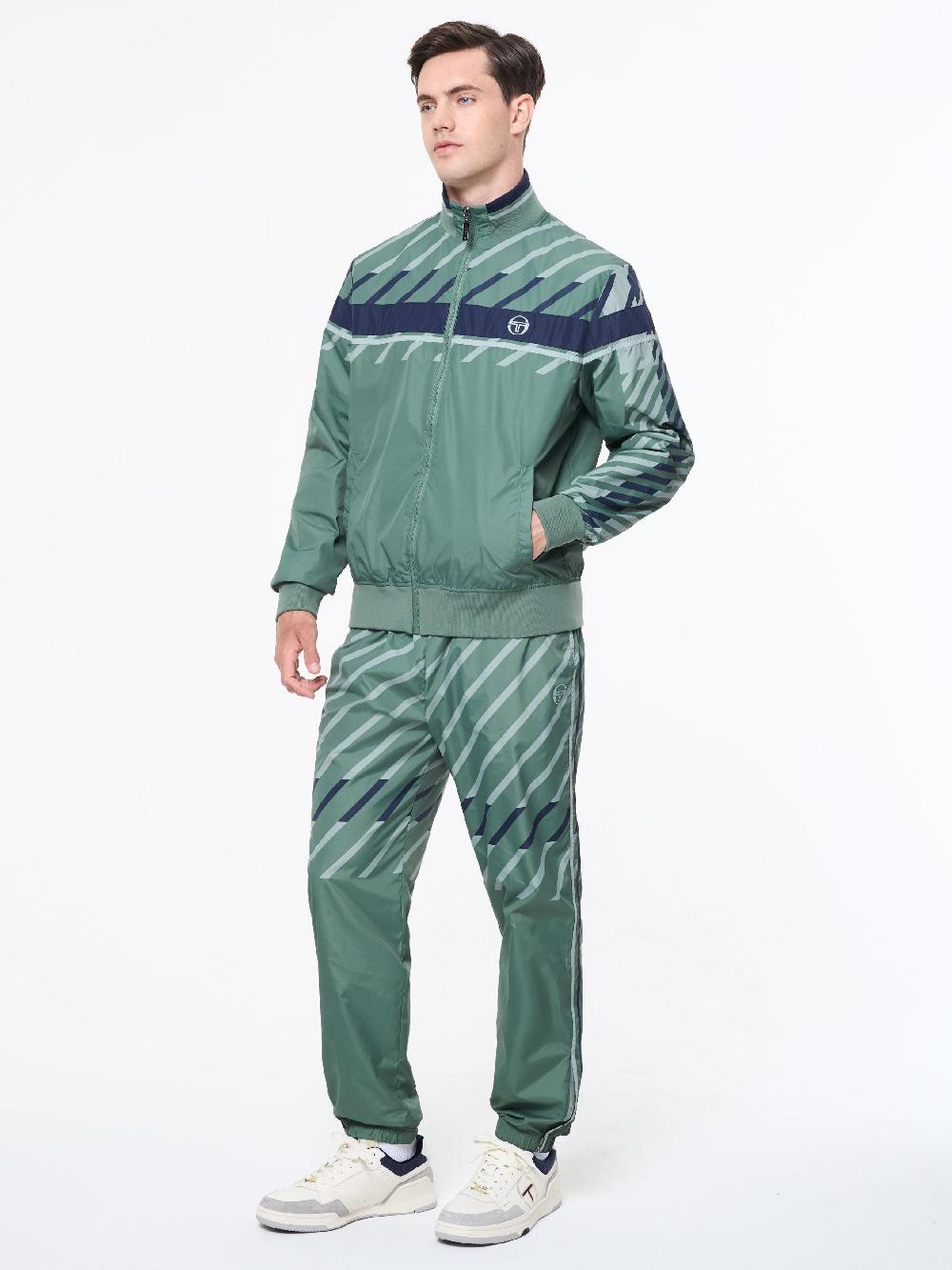 Egonlab X Sergio Tacchini Quadretto Track Jacket- Duck Green