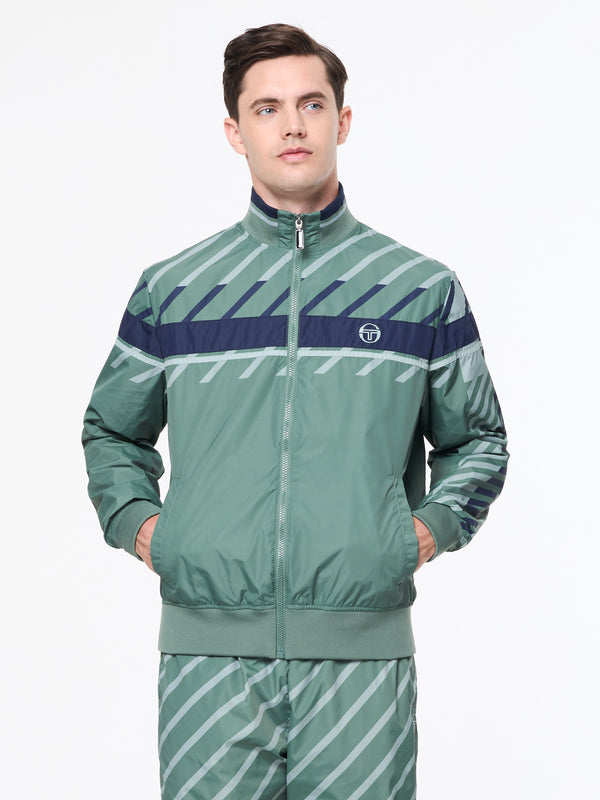 egonlab x sergio tacchini Quadretto Track Jacket- Duck Green