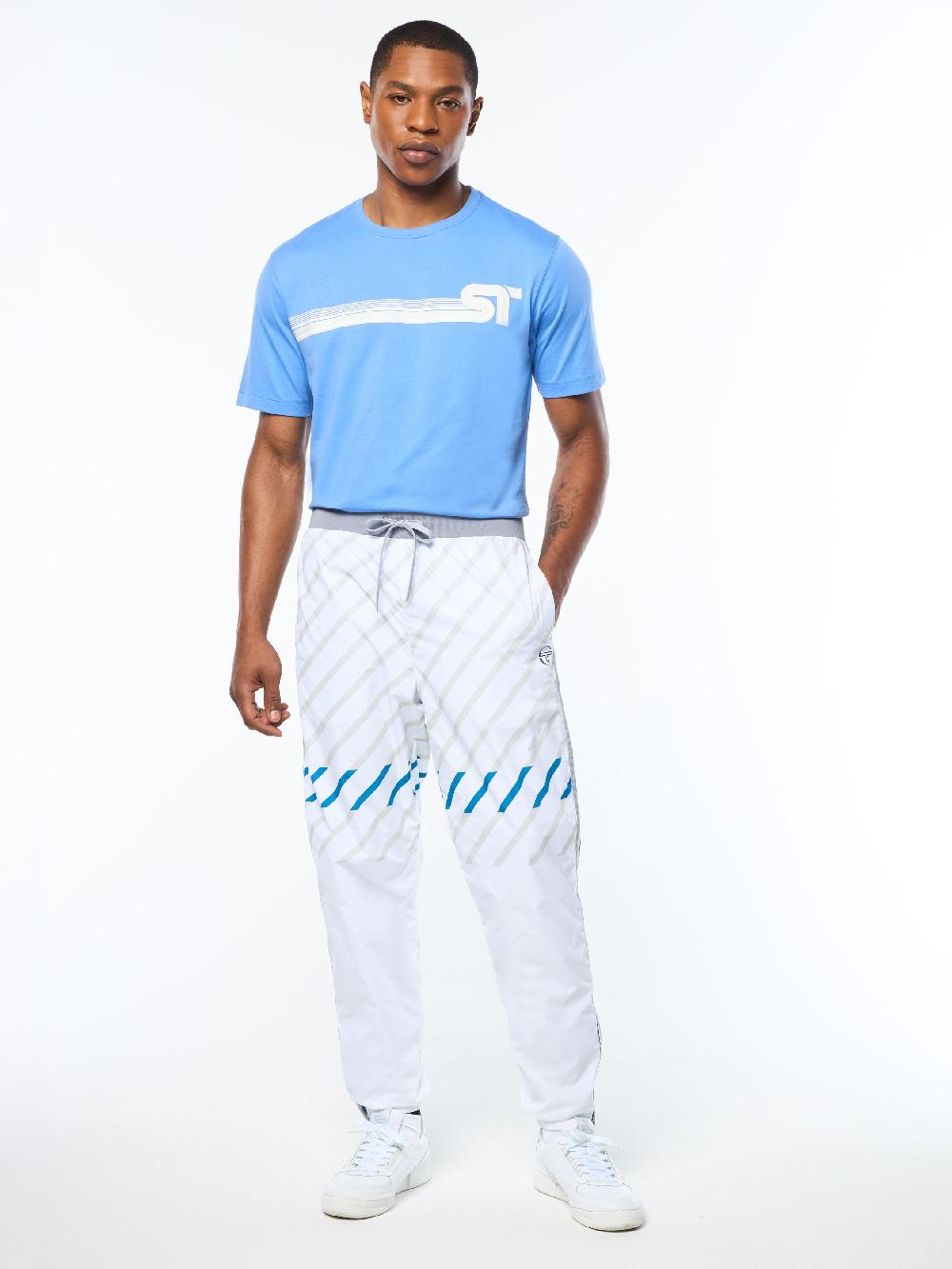 Egonlab X Sergio Tacchini Quadretto Track Pant- Brilliant White