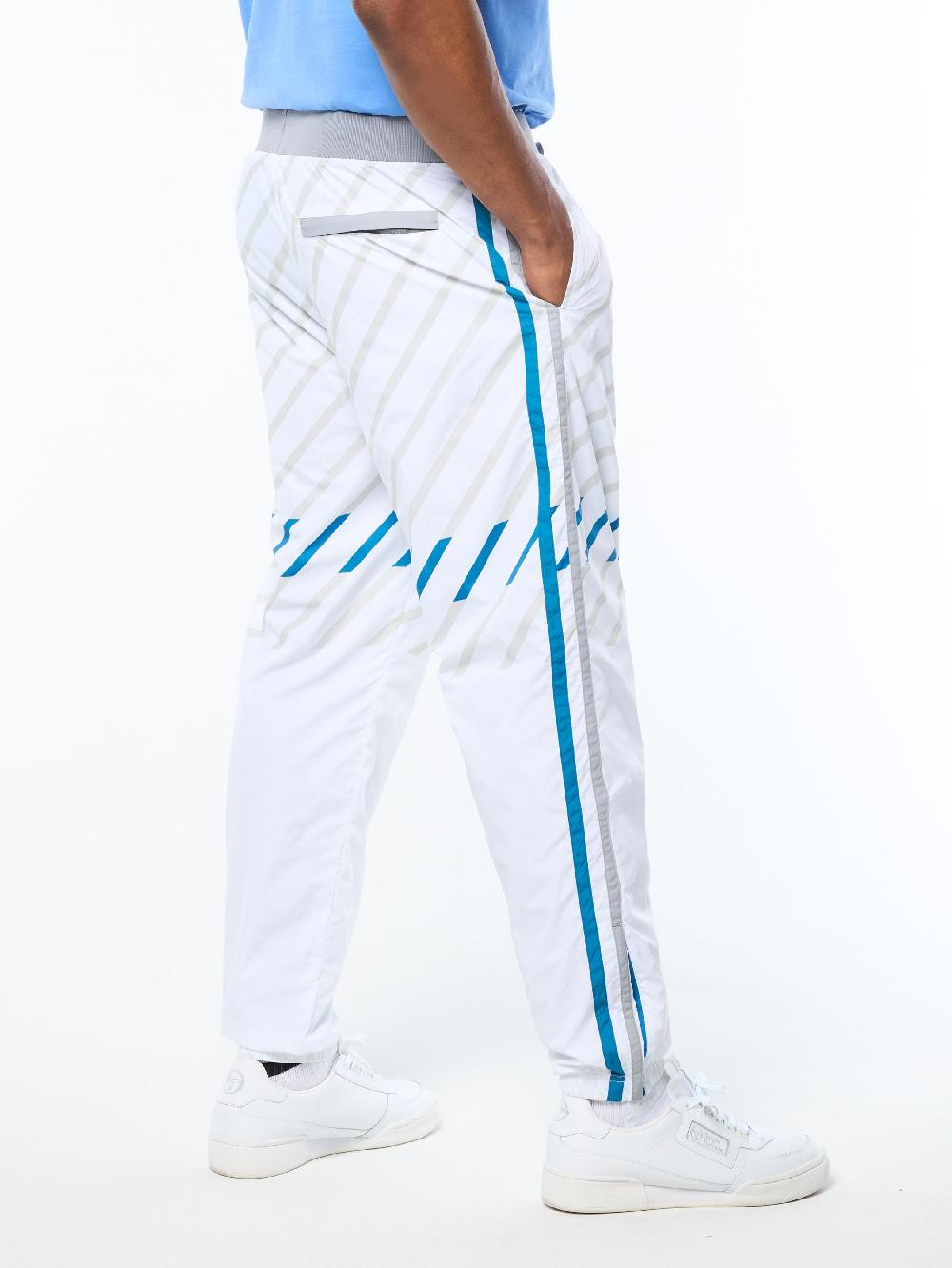 Egonlab X Sergio Tacchini Quadretto Track Pant- Brilliant White