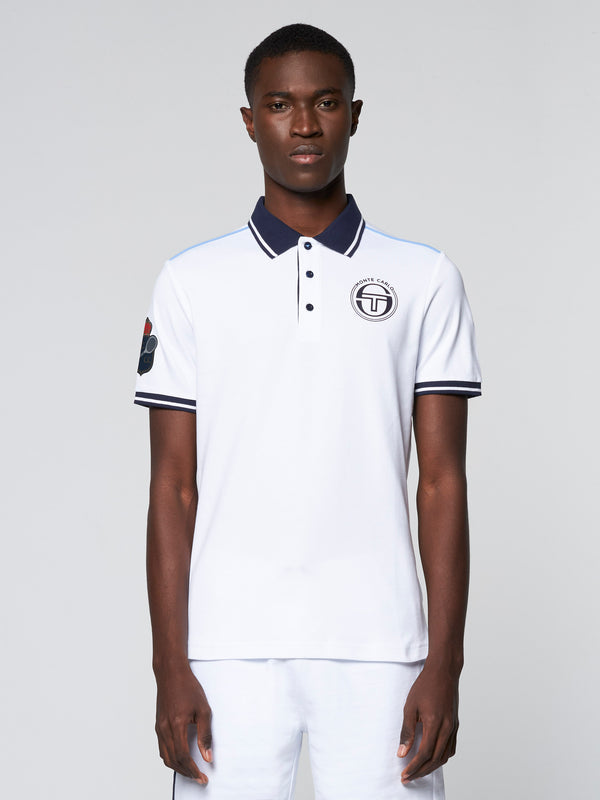 egonlab x sergio tacchini RANKING STAFF POLO-White/ Navy