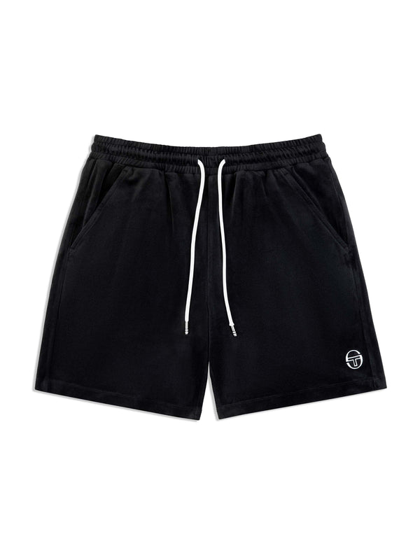 egonlab x sergio tacchini Renzo Velour Short- Black Beauty