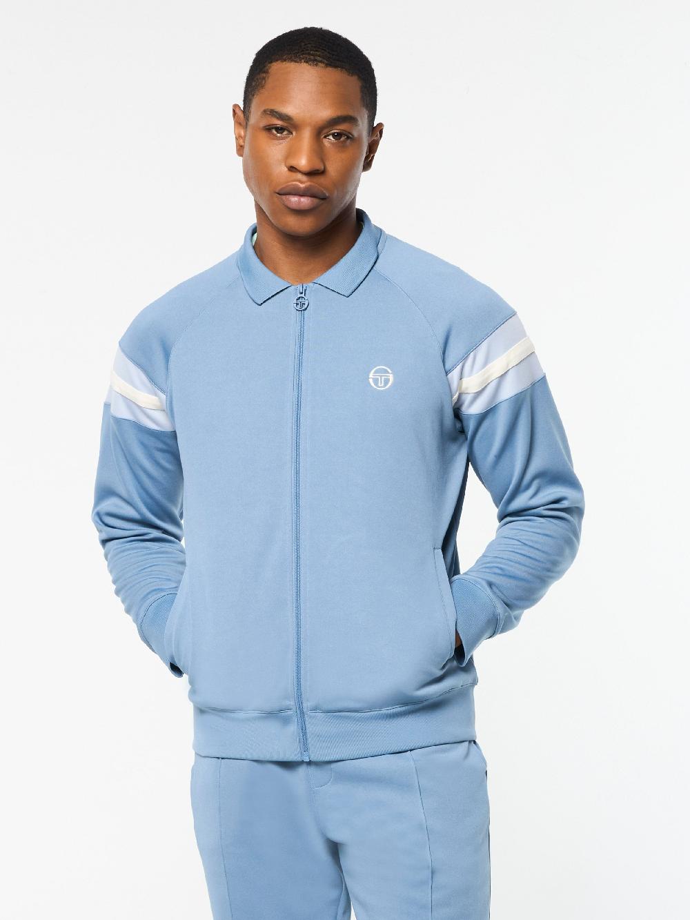 Egonlab X Sergio Tacchini Rimini Track Jacket- Faded Denim