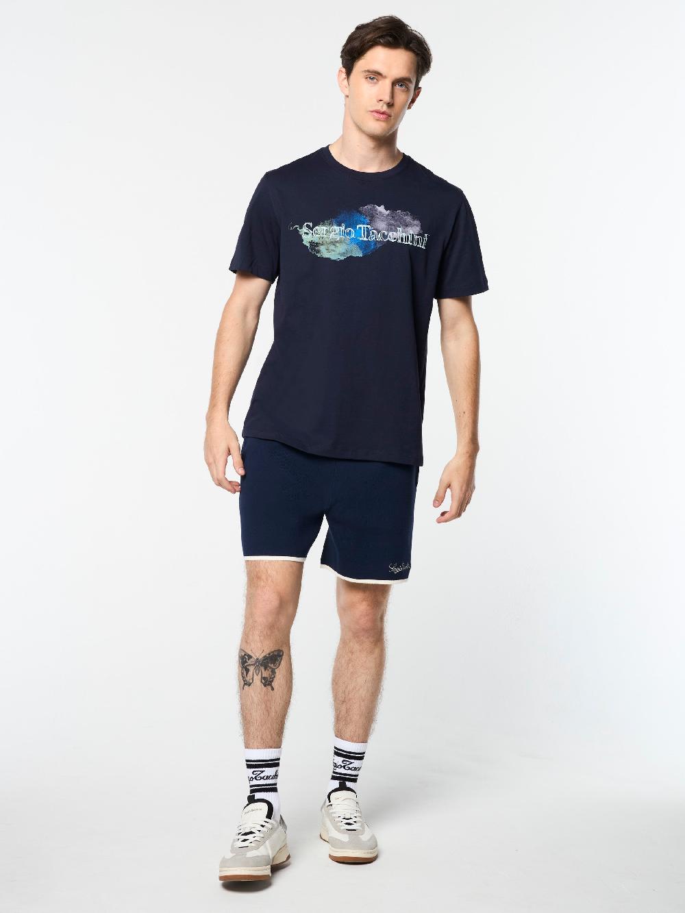 Egonlab X Sergio Tacchini Rin T-Shirt- Maritime Blue