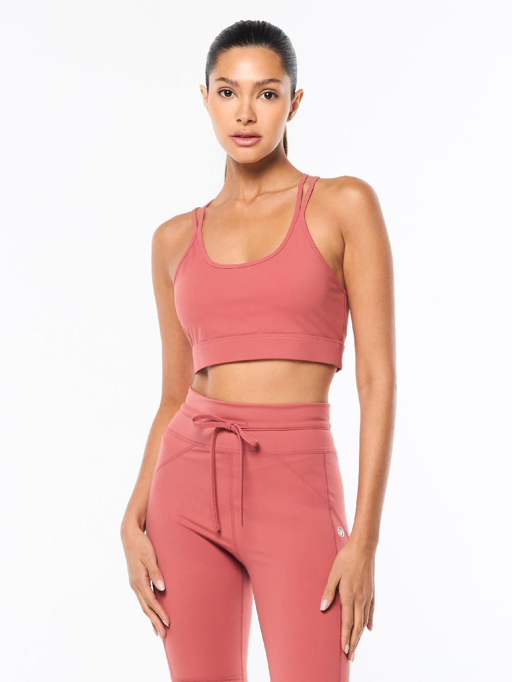 Egonlab X Sergio Tacchini Silvia Sports Bra- Light Mahogany