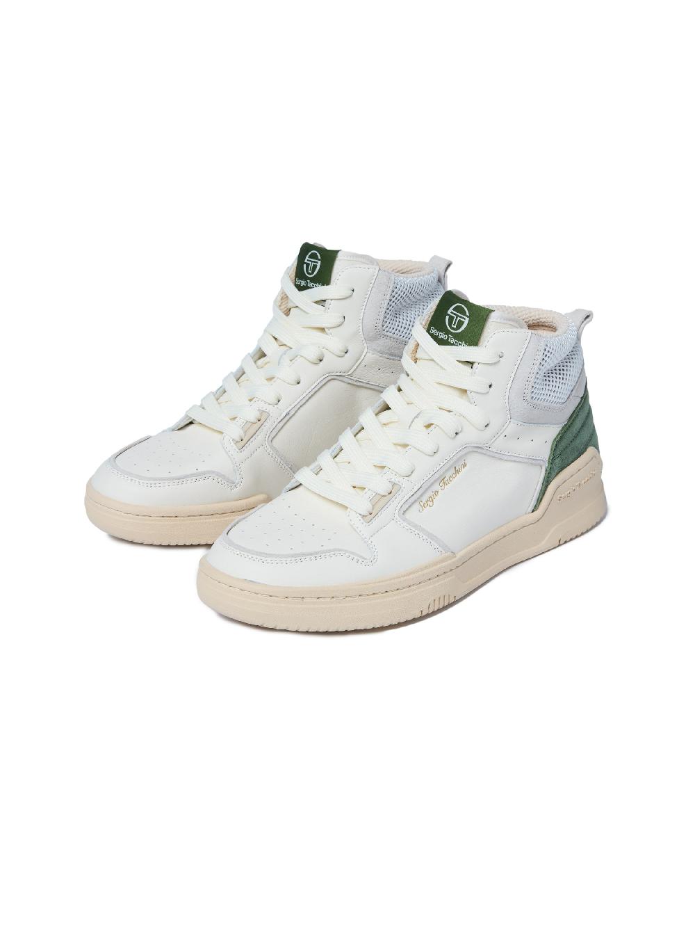 Egonlab X Sergio Tacchini Slam Shot Hi DA Ultra- Antique White/ Wood Ash/ Garden Green