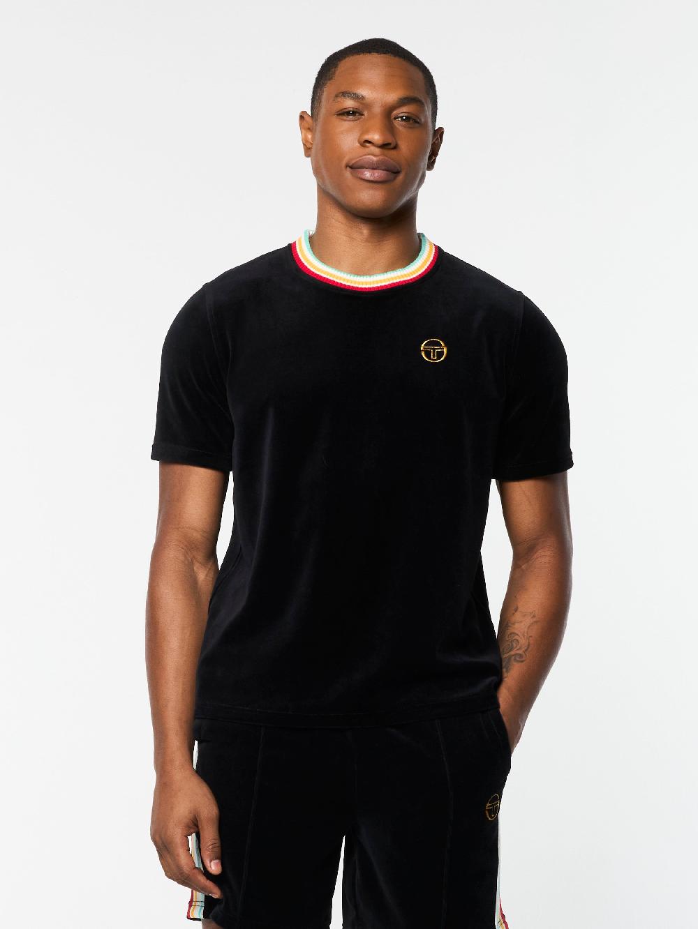 Egonlab X Sergio Tacchini Slice T-Shirt- Black/ Black