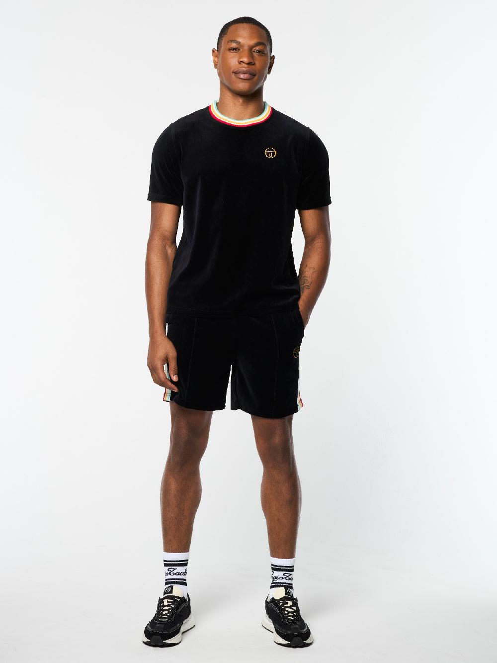 Egonlab X Sergio Tacchini Slice T-Shirt- Black/ Black