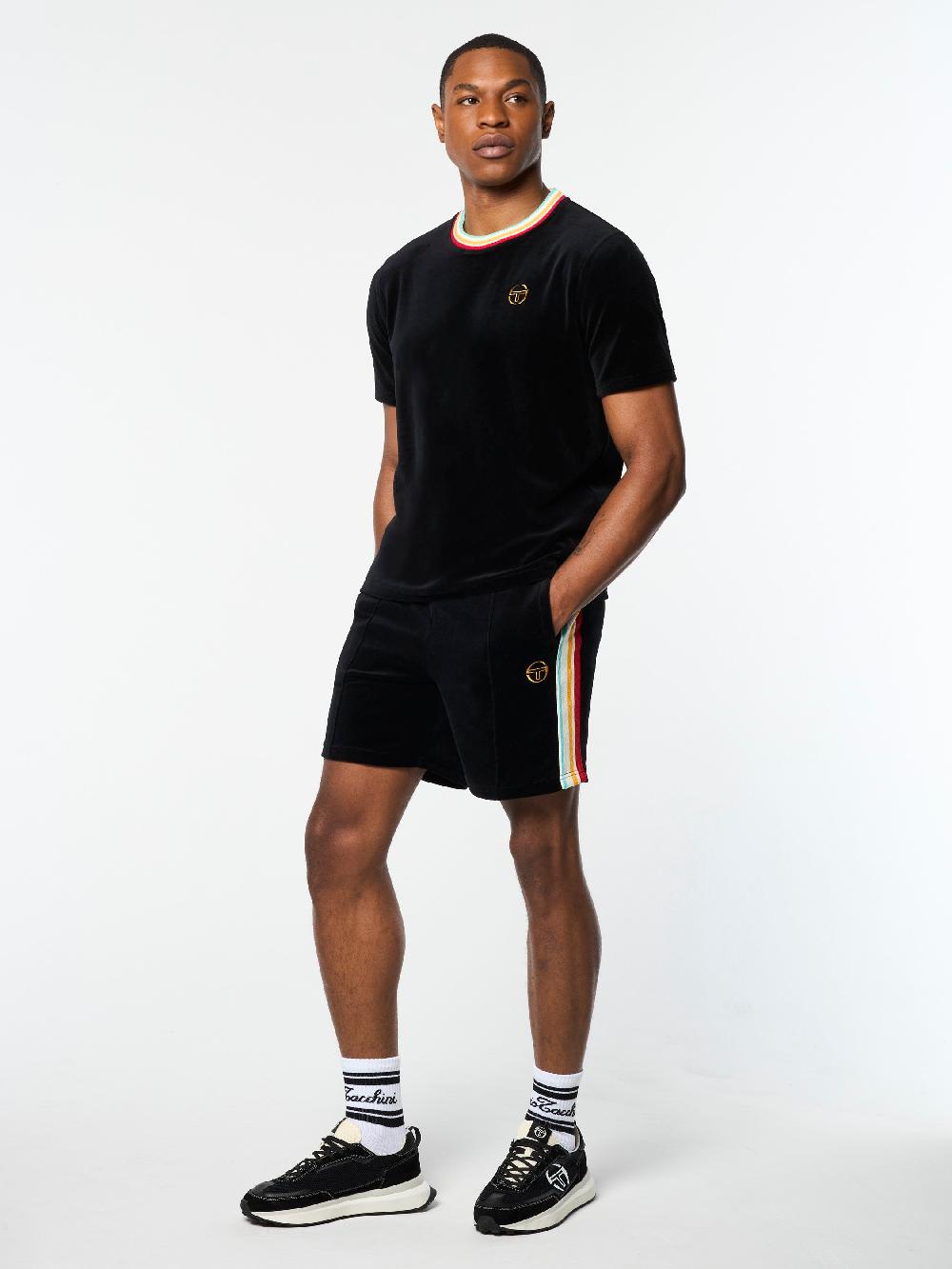 Egonlab X Sergio Tacchini Slice T-Shirt- Black/ Black