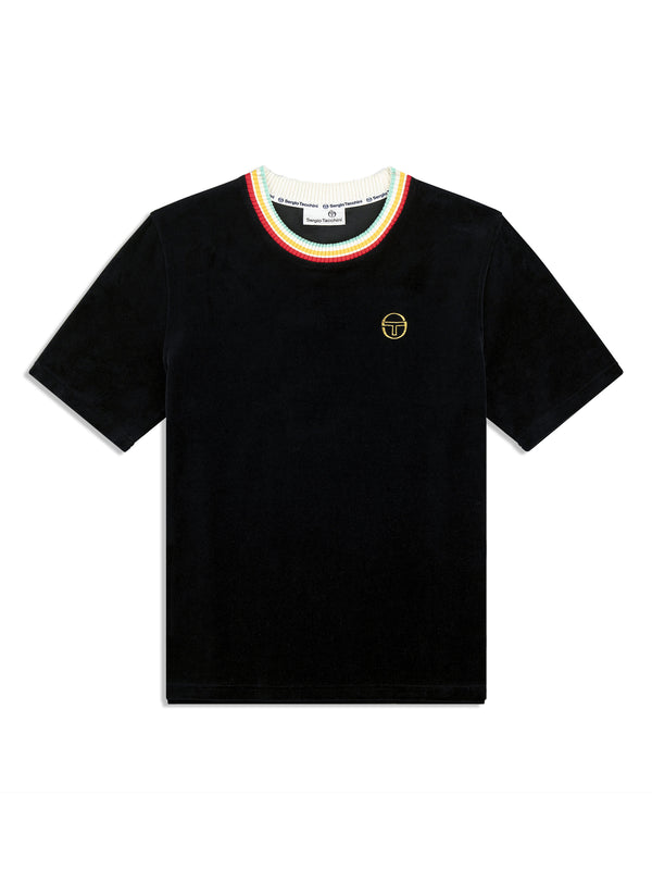 egonlab x sergio tacchini Slice T-Shirt- Black/ Black