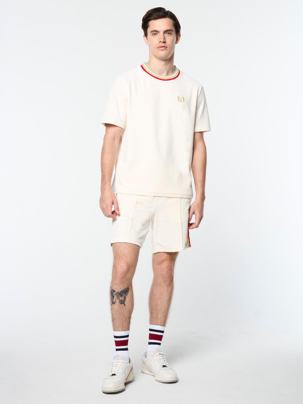 Egonlab X Sergio Tacchini Slice T-Shirt- Gardenia/ Gold