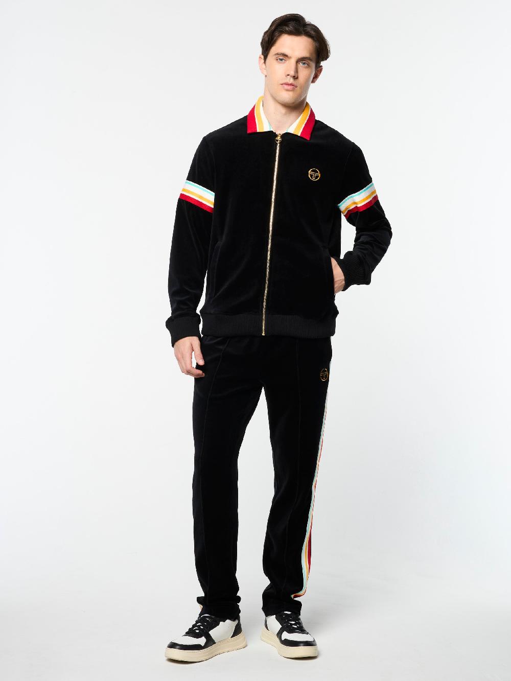 Egonlab X Sergio Tacchini Slice Track Jacket- Black/ Black