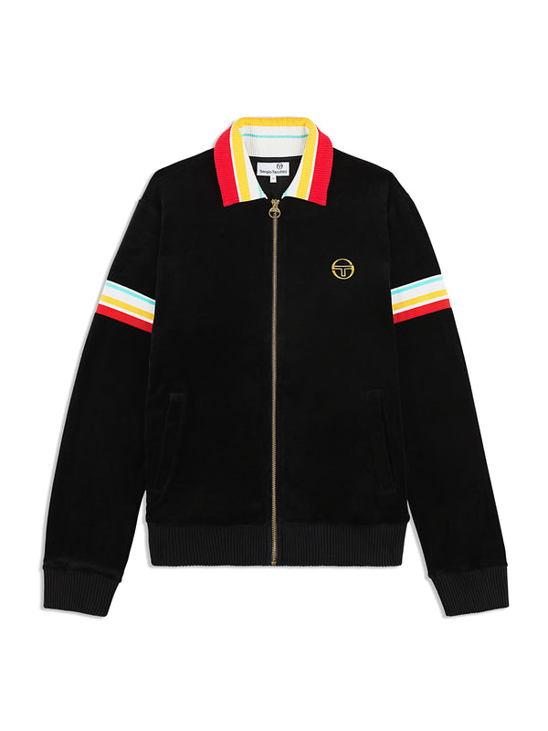 egonlab x sergio tacchini Slice Track Jacket- Black/ Black