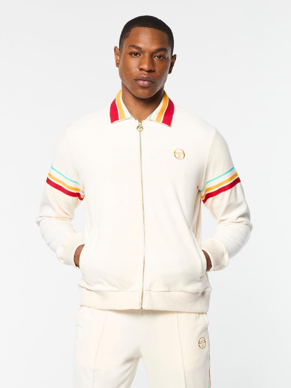 Egonlab X Sergio Tacchini Slice Track Jacket- Gardenia/ Gold