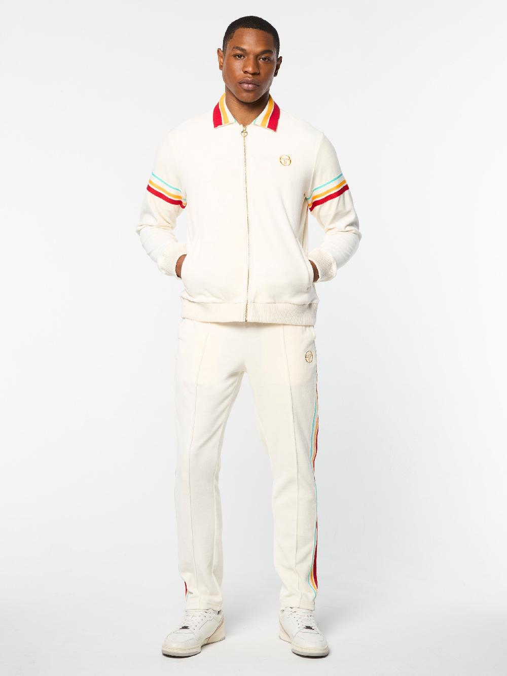 Egonlab X Sergio Tacchini Slice Track Jacket- Gardenia/ Gold