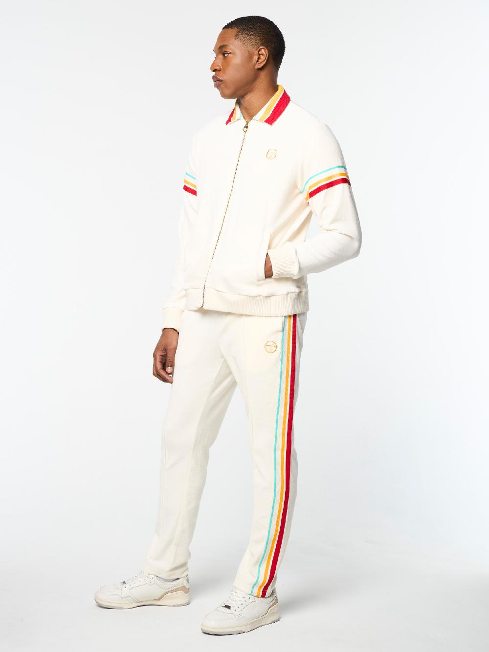 Egonlab X Sergio Tacchini Slice Track Jacket- Gardenia/ Gold