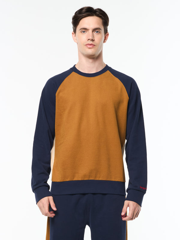 egonlab x sergio tacchini Suonare Crewneck- Bronze Brown