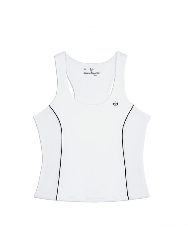 egonlab x sergio tacchini Tessa Scoop Neck Tank- Brilliant White