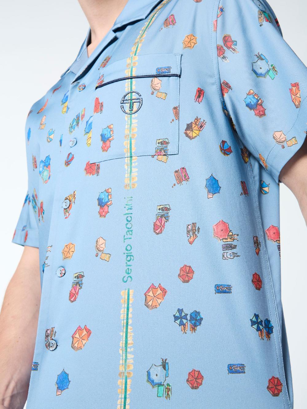 Egonlab X Sergio Tacchini Tosca Cabana Shirt- Faded Denim
