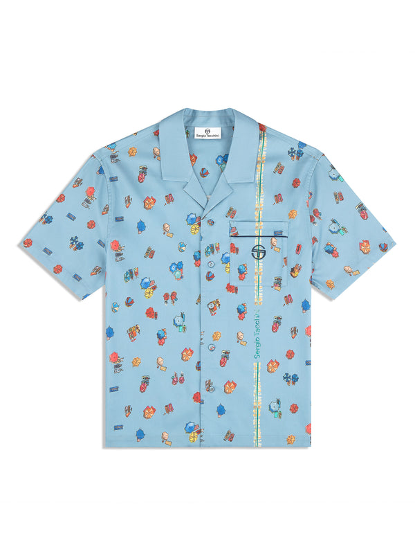 egonlab x sergio tacchini Tosca Cabana Shirt- Faded Denim