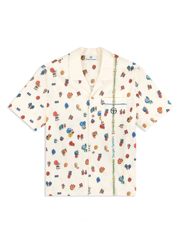 egonlab x sergio tacchini Tosca Cabana Shirt- Gardenia