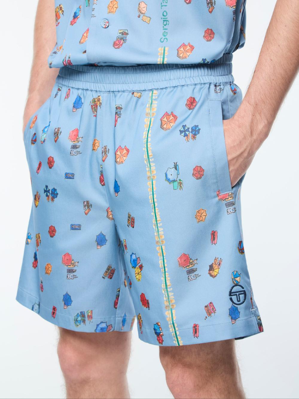 Egonlab X Sergio Tacchini Tosca Cabana Short- Faded Denim
