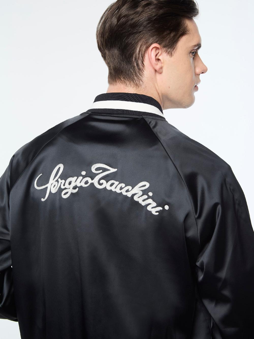 Egonlab X Sergio Tacchini Tosca Varsity Jacket- Black Beauty