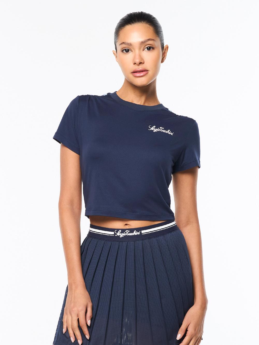 Egonlab X Sergio Tacchini Verona Crop Top- Maritime Blue