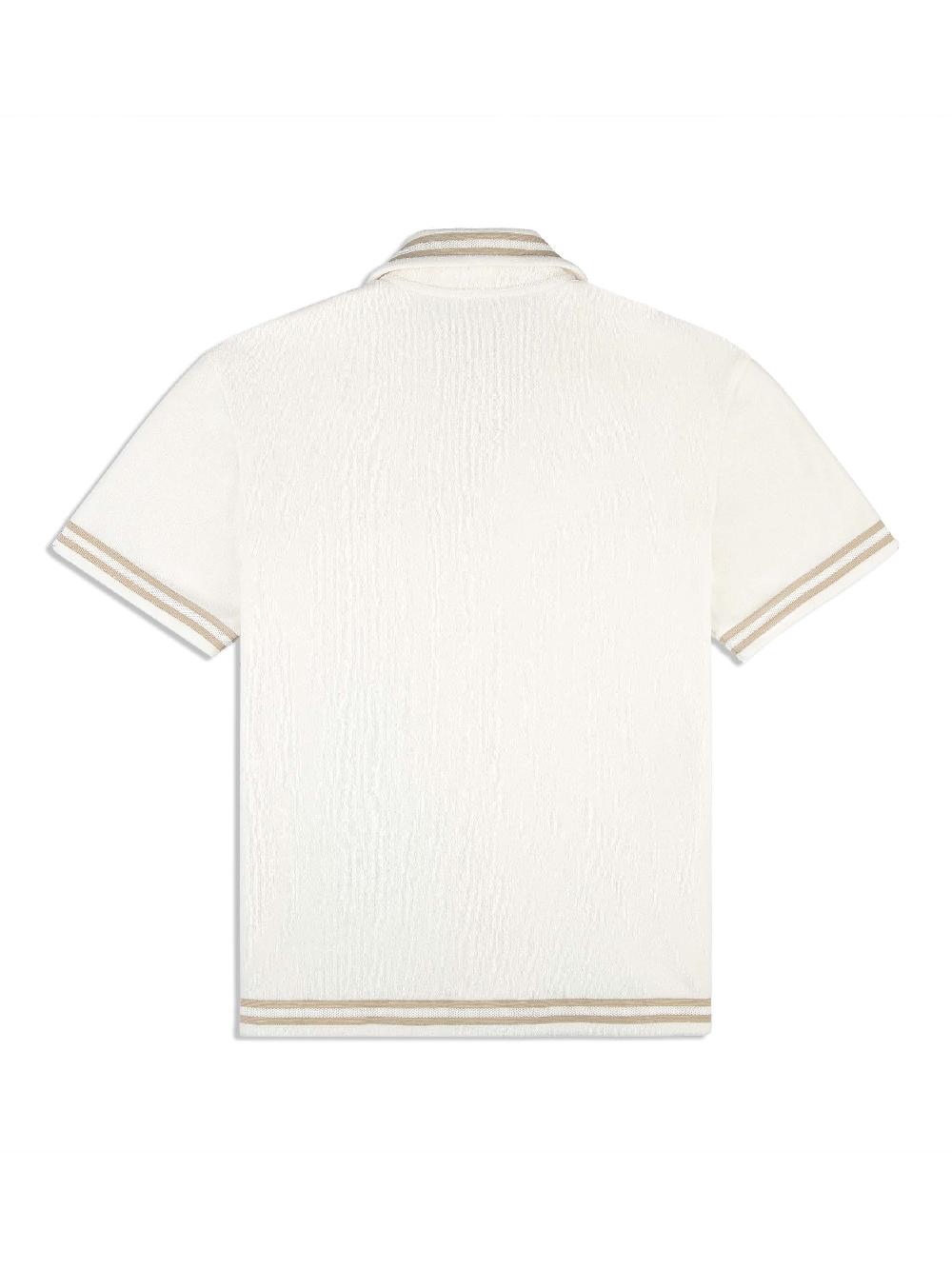 Egonlab X Sergio Tacchini Vitus Terry Cabana Shirt- Gardenia