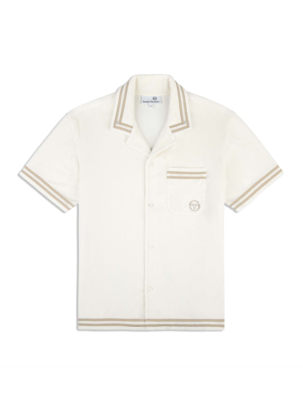 egonlab x sergio tacchini Vitus Terry Cabana Shirt- Gardenia