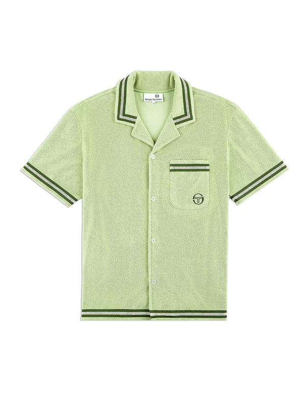 egonlab x sergio tacchini Vitus Terry Cabana Shirt- Reseda