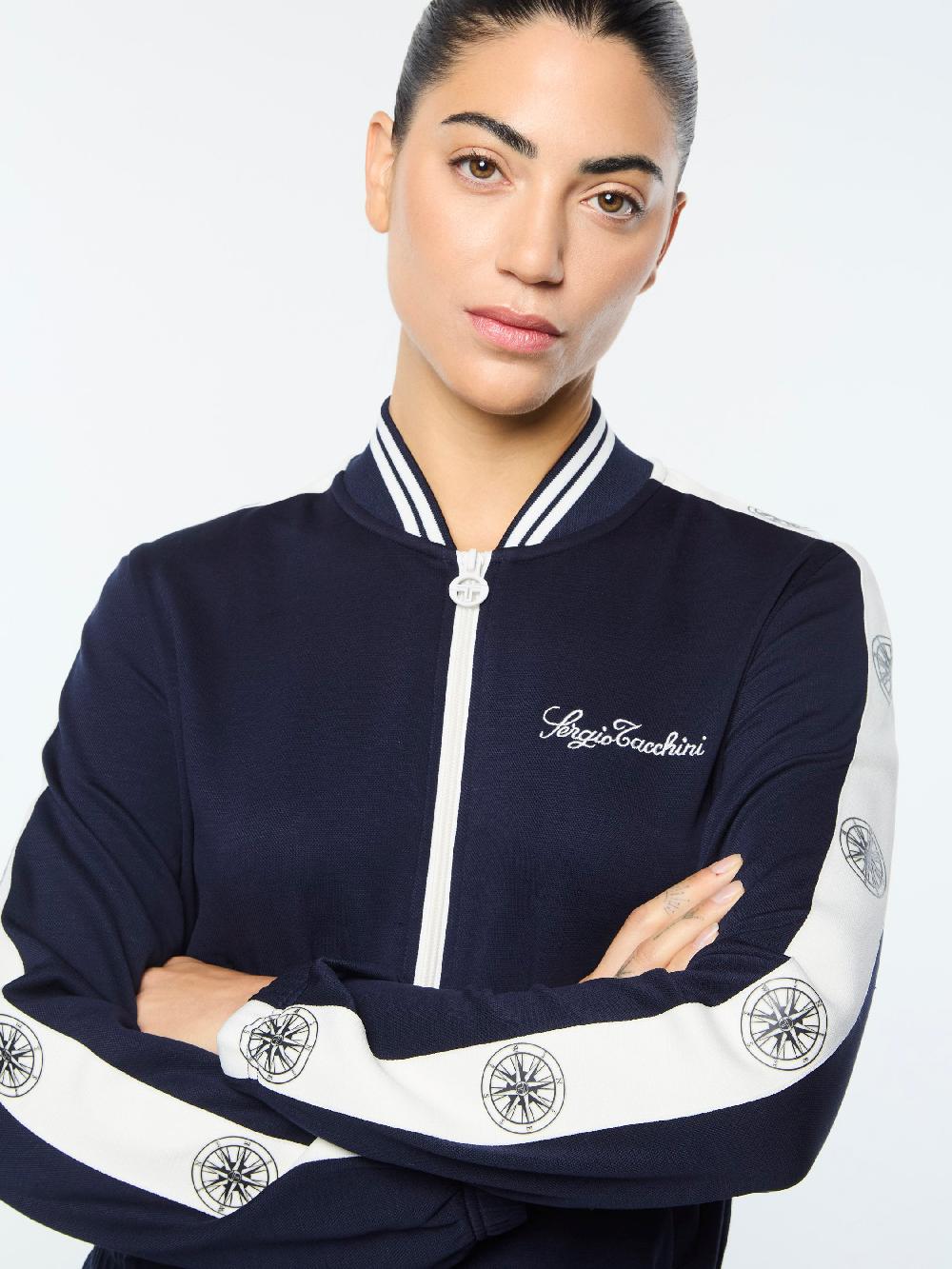 Egonlab X Sergio Tacchini Women's Bussola Track Jacket- Maritime Blue