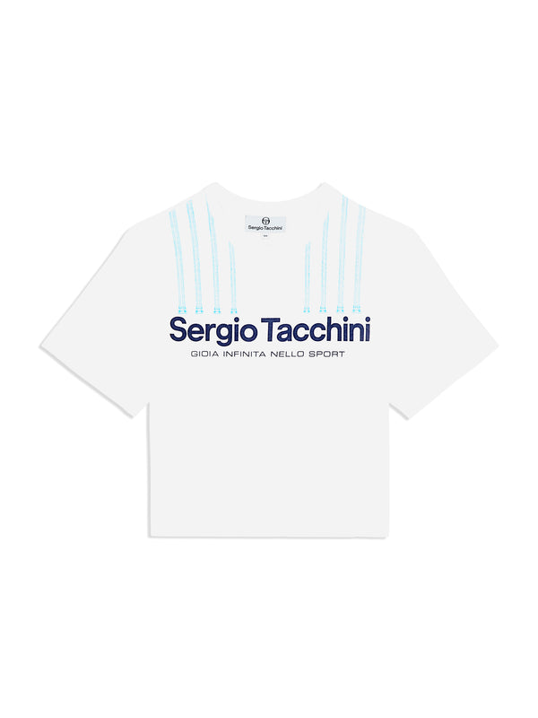 egonlab x sergio tacchini Women's Colonna Cropped T-Shirt- French Blue