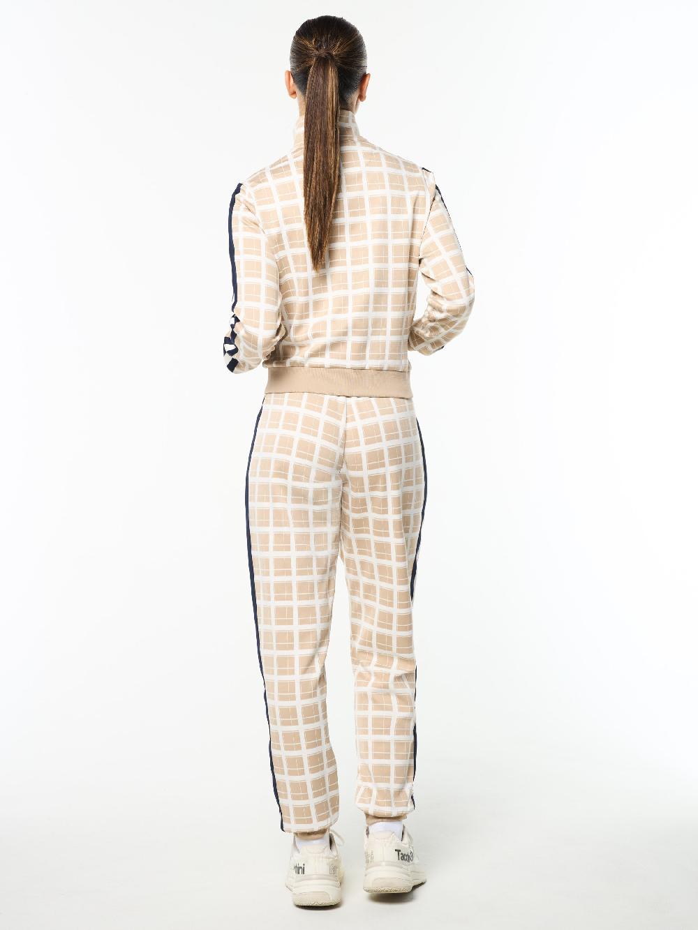 Egonlab X Sergio Tacchini Women's Damarindo Check Track Jacket- Humus