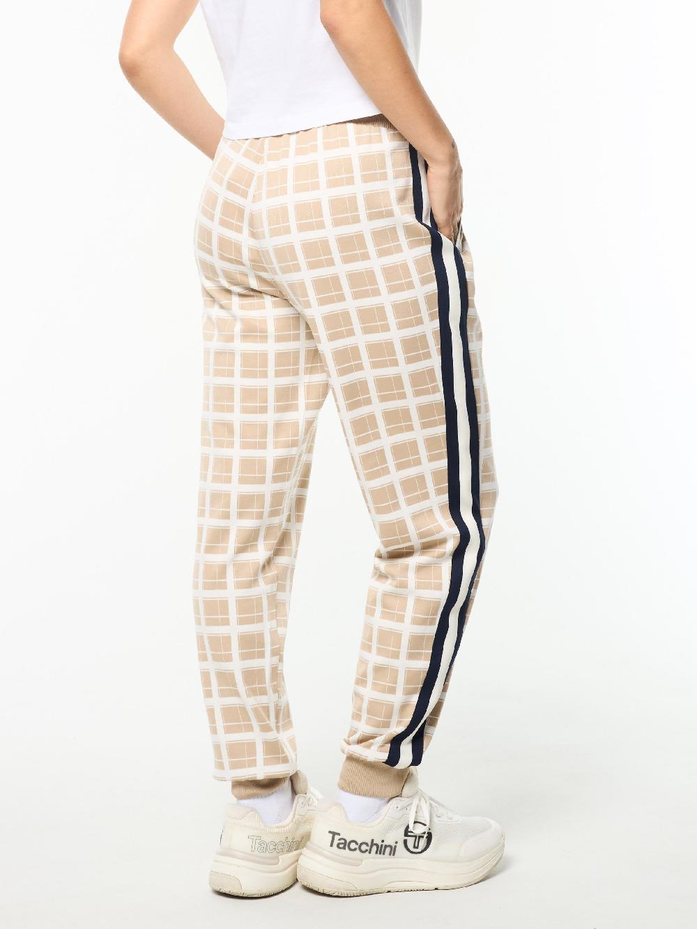 Egonlab X Sergio Tacchini Women's Damarindo Check Track Pant- Humus